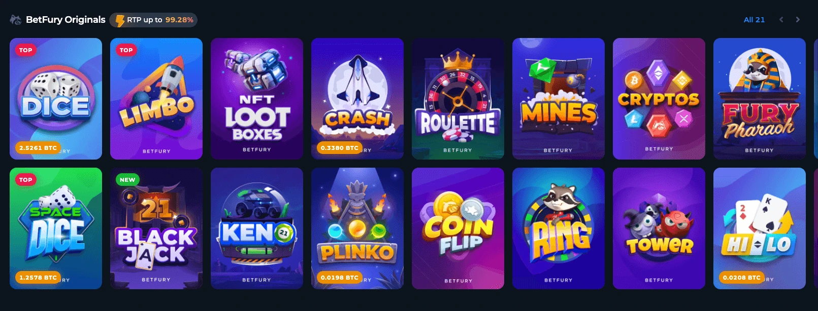 betfury online casino games