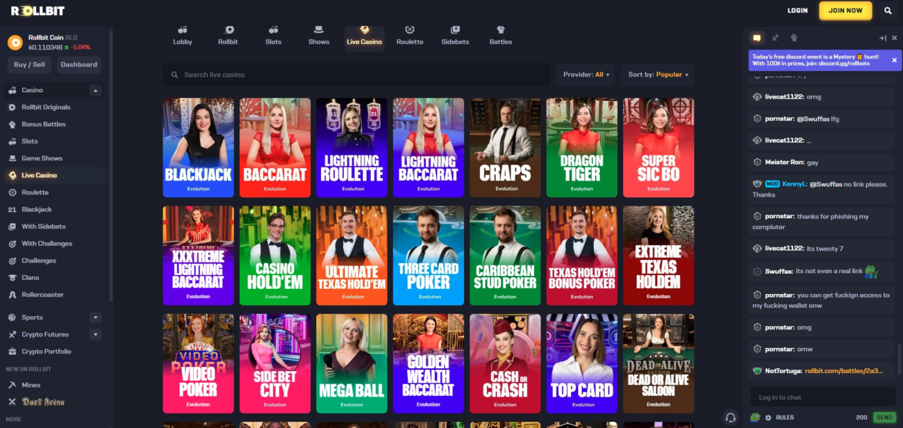 rollbit-live-casino